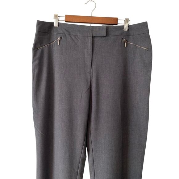 George Women's 18 Uptown Stretch Heather Wide Leg Business Office Career Pants - Picture 3 of 8